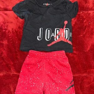 Jordan Toddler Set in Black and Red